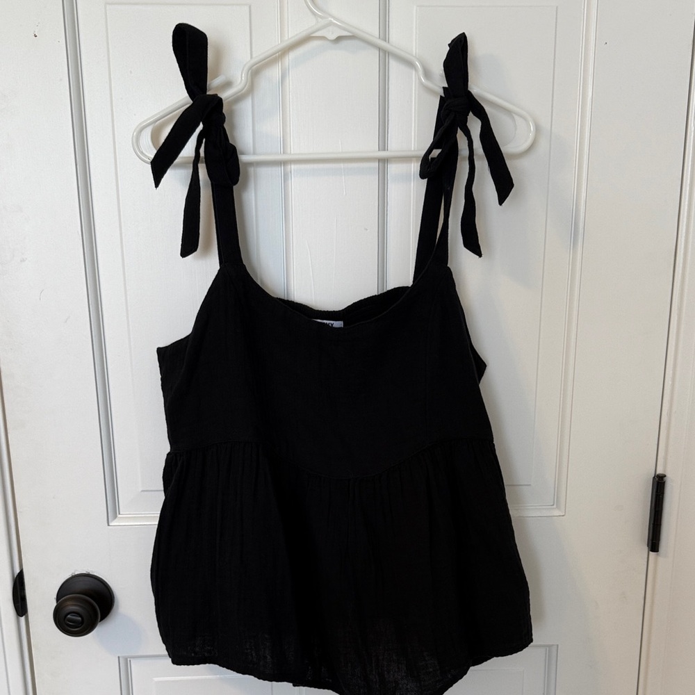 Old Navy Black Camisole with Tie Straps